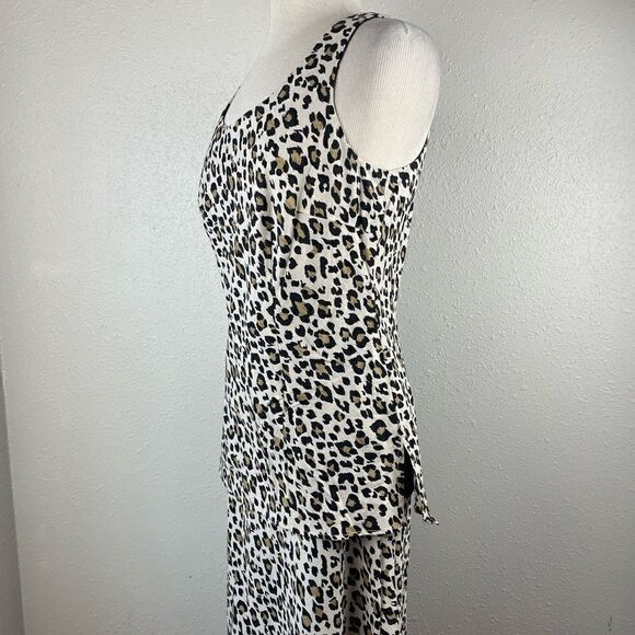 Sheri Martin Leopard Print Two-Piece Matching Outfit Size 10 EUC - Picture 3 of 13